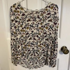 Floral Blouse with chest tie